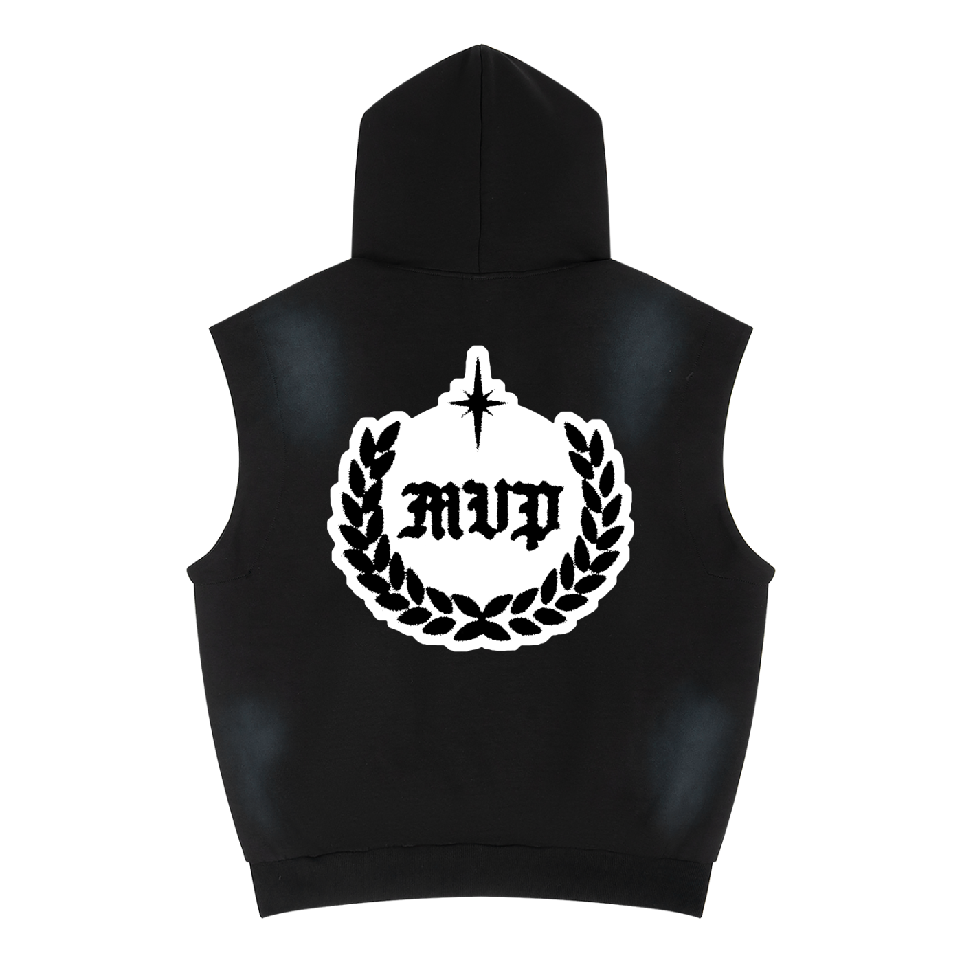 Unisex Vintage Wash Sun Fade Sleeveless Hoodie