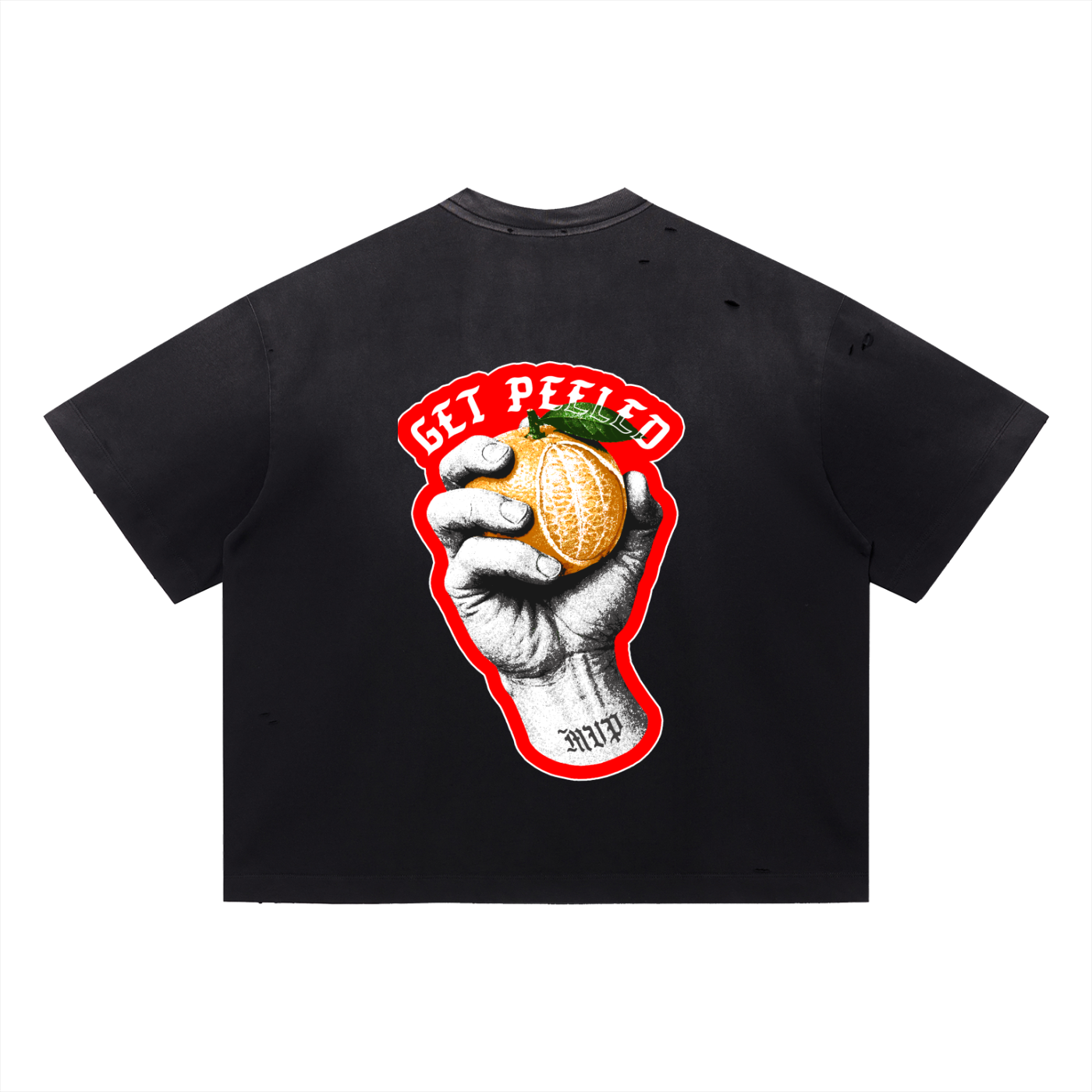 "Get Peel" Vintage Washed Distressed Boxy Oversized T-Shirt
