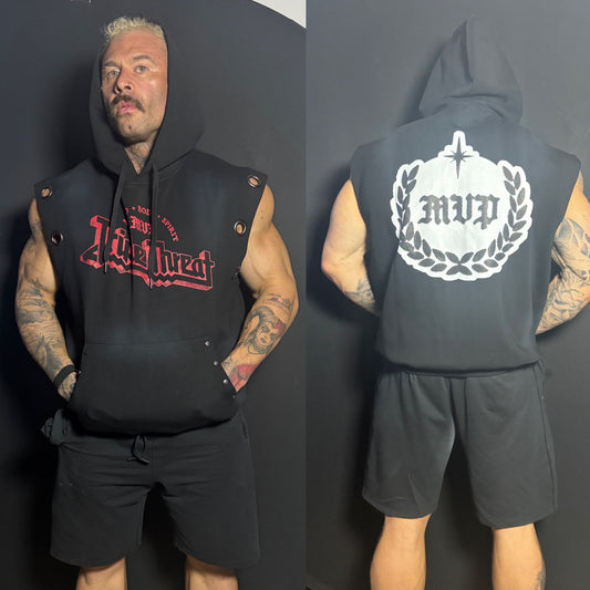 Triple Threat Sun Washed Sleeveless Hoodie